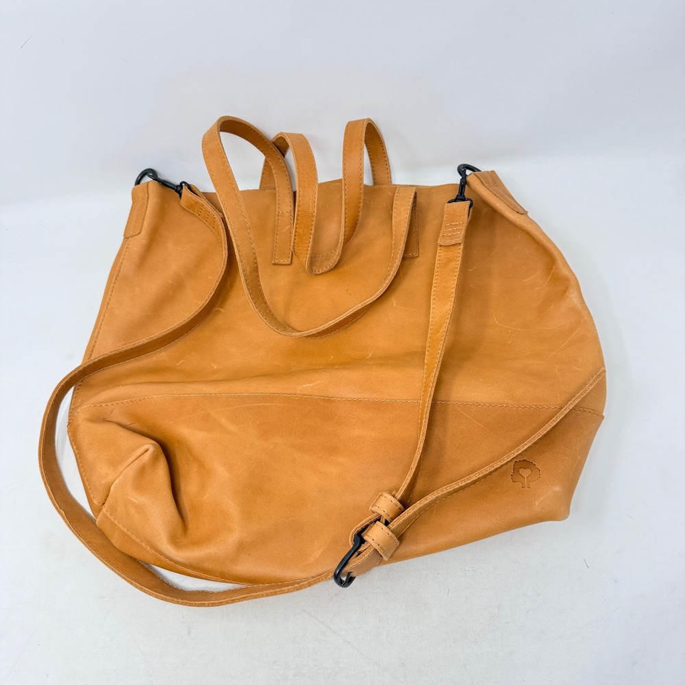 ABLE Fashionable Tote Bag Cognac OS Leather Crossbody Shoulder Bag Handbag